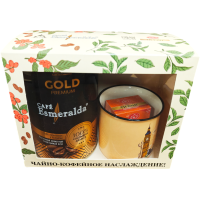 Чайно-кофейное наслаждение в картон.короб. бежевая (кружка Tea Time+25г FBOP Gold+зерно ГОЛД 150г)