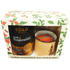 Чайно-кофейное наслаждение в картон.короб. бежевая (кружка Tea Time+25г FBOP Gold+зерно ГОЛД 150г)