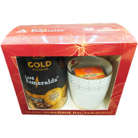 Чайно-кофейное наслаждение в картон.короб. красная (золотая кружка+25г FBOP Gold+зерно ГОЛД 150г)