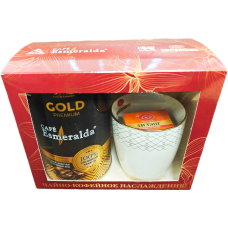 Чайно-кофейное наслаждение в картон.короб. красная (золотая кружка+25г FBOP Gold+зерно ГОЛД 150г)