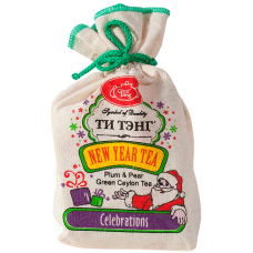 Новогодний чай Celebrations (зеленый чай Слива с грушей) 100 г.