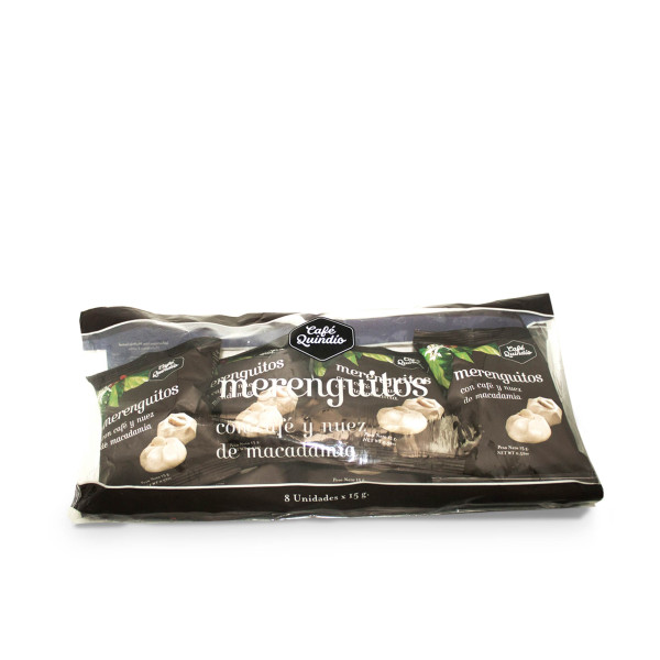 Кофейные меренги Merenguitos с орехом макадамия 15г. Кофейные меренги Merenguitos с орехом макадамия 15г.