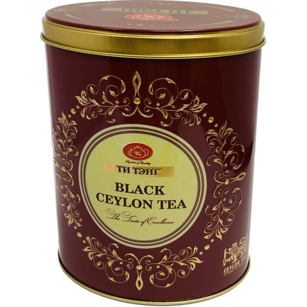Набор Чай в металл. банке овальной Black Ceylon Tea Золотой