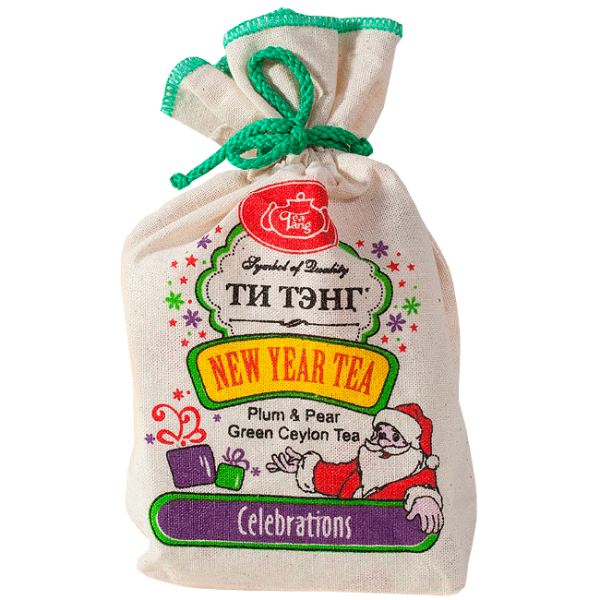 Новогодний чай Celebrations (зеленый чай Слива с грушей) 100 г.