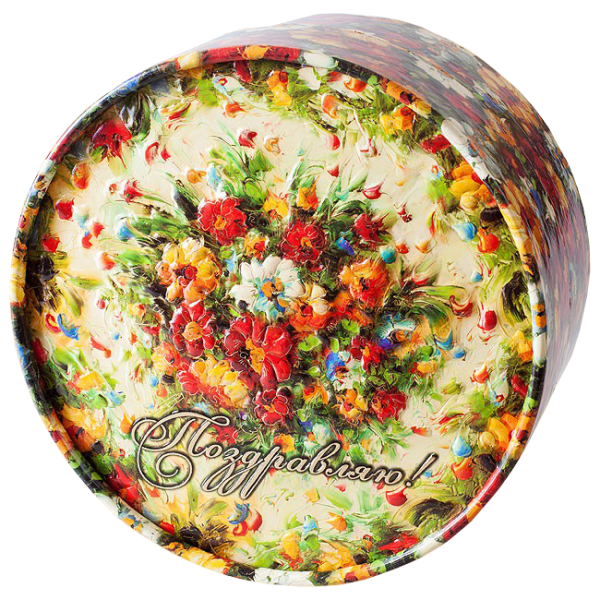 Туба большая круглая Цветы (Cafe Esmeralda в зернах 250 г.)
